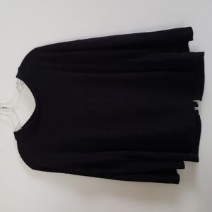 Maronie black bell sleeve sweater, tie back, sexy back, women's size medium